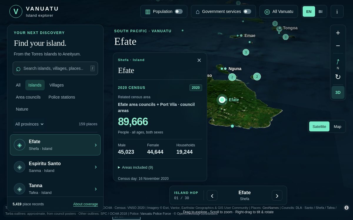 Vanuatu Explorer project preview